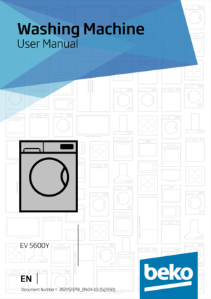 Page 3 
2820523791_EN / 24-10-15.(23:50)
Document Number=
Washing Machine
User Manual
EV 5600Y
EN                