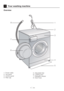 Page 4EN
1 Your washing machine
Overview
73
4
6
5
2
18
1PXFSDBCMF
2- Top panel
3- Control panel
JMUFSDBQEKVTUBCMFGFFU
6- Loading door
%FUFSHFOUESBXFS
8- Drain hose 