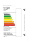 Page 14 
 8
Pomen energijske kartice (samo informativno)  
 
Energija 
Proizvajalec 
Model
 
F 
G 
Bolj učinkovito 
 
 
 
 
 
 
 
 
 
 
 
 
 
 
Manj učinkovito 
 
Poraba energije kWh/leto 
(Na osnovi standardnih testnih rezultatov za 24 h)  
Dejanska poraba je odvisna od  
tega, kako se naprava uporablja  
in kje je nameščena 
 
 
Volumen svežih živil l 
Volumen zamrznjenih živil l 
Volumen predela za hlajenje l  
 
Šum 
(dB(A) re 1 pW) 
 
 