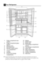 Page 4EN3
C Figures that take place in this instruction manual are schematic and may not 
correspond exactly with your product. If the subject parts are not included in the 
product you have purchased, then it is valid for other models.
1  Your Refrigerator 
1- Fridge compartment door    
 shelves
2- Fridge compartment glass   
 shelves
3- Diffuser cover
4- Illumination lens
5- Movable middle section
6-  0 °C compartment
7- Crisper
8- Icematic
9- Frozen food storage    
 compartments
10- Minibar
11- Bottle...