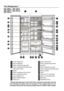 Page 4
Freezer compartment Fridge compartmentFreezer compartment glass shelfFreezer compartment illumination lamp(only in some models)IcematicFreezer compartment wire grid shelfFreezer compartment drawerLower ventilation coverHumidity adjustment sliderCrisper coverButter & Cheese shelfFridge compartment glass shelfEgg holderFridge compartment door shelfFridge compartment illumination lampStorage containerCrisperCrisper and 0°C compartmentCrisper -0°C adjustment sliderBottle holderAdjustable front legs

The...