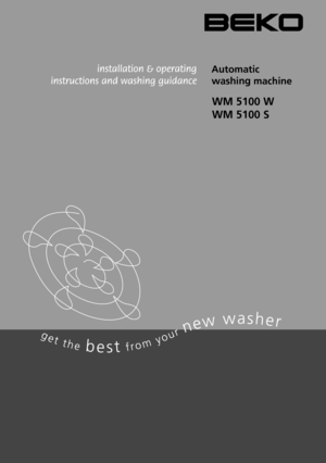 Page 1WM 5100 W
WM 5100 S
Automatic
washing machine 