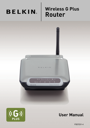 Page 1
User Manual
F5D7231-4
Wireless G Plus
Router  