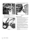 Page 2424
8. Then move the swing-out bolts out. See Fig. 4-21.
NOTE: Loosening swing-out bolts can be difficult. Use an 
extra-long wrench for leverage.
9. Tip the PTO power machine forward about one inch with 
one hand while pulling the tine attachment back. Fig. 4-22.
10. The guide pin on the power unit will slide out of the guide 
hole in the tine attachment See Fig. 4-23.
Installing the Tine Attachment
1. Move the two PTO Power Unit swingout bolts outward and 
slide the washers up against the bolt heads.
2....