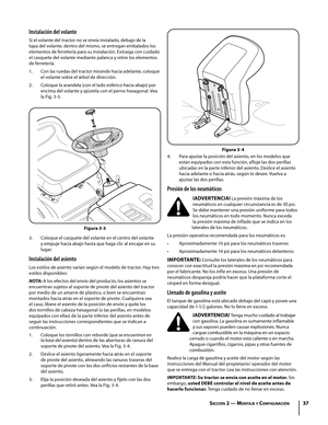Page 37
3
sección 2 — MO ntaje y cOnfiguración
Instalación del volante 
Si el volante del tractor no se envía instalado, debajo de la 
tapa del volante, dentro del mismo, se entregan embalados los 
elementos de ferretería para su instalación. Extraiga con cuidado 
el casquete del volante mediante palanca y retire los elementos 
de ferretería.
Con las ruedas del tractor mirando hacia adelante, coloque 
el volante sobre el árbol de dirección.
Coloque la arandela (con el lado esférico hacia abajo) por 
encima...