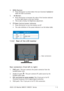 Page 11
1-3
1-3 1-3
1-3
1-3
ASUS LCD Monitor MW221/MW201 Series
ASUS LCD Monitor MW221/MW201 Series ASUS LCD Monitor MW221/MW201 Series
ASUS LCD Monitor MW221/MW201 Series
ASUS LCD Monitor MW221/MW201 Series
1.3.2
1.3.2 1.3.2
1.3.2
1.3.2 Rear of the LCD monitor
Rear of the LCD monitor Rear of the LCD monitor
Rear of the LCD monitor
Rear of the LCD monitor
Rear connectors
Rear connectors Rear connectors
Rear connectors
Rear connectors
4. MENU Button:
MENU Button: MENU Button:
MENU Button:
MENU Button:
•
• •
•
•...