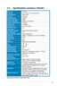 Page 233-7ASUS	PA246	Series	LCD	Monitor	
3.2	 Specifications	summary	(PA246)
Panel TypeTFT	LCD
Panel size24.1"	(16:10,	61.13	cm)	wide	screen
Max. Resolution1920	x	1200
Pixel pitch0.270	mm
Brightness (Max.)400	cd/m2
Contrast Ratio (Typ.)1000:1
Contrast Ratio (Max.)50,000:1	(with	ASCR	on)
Viewing angle(H/V) CR>10178˚/178˚
Display colors1.07	Billion
Response time6	ms	(Gray	to	gray)
SPLENDID™ Video EnhancementYes
SPLENDID™ selection6	video	preset	modes	(by	hotkey)
Auto adjustmentYes
Color temperature selection3...