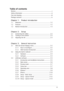 Page 3iii iiiiii iii
iii
Table of contents
Notices ................................................................................................. v
Safety information .............................................................................. vi
Care and cleaning ............................................................................... vii
Package contents ............................................................................... ix
Chapter 1: Chapter 1:Chapter 1: Chapter 1:
Chapter 1:
Product...