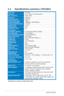 Page 183-4Chapter	3:	General	Instruction	 	
3.2	 Specifications	summary	(VE228H)
Panel Type
TFT	LCD
Panel size 21.5"	(54.6	cm,	16:9)	wide	screen
Max.  Resolution 1920	x	1080
Pixel pitch 0.248
	mm
Brightness (Typ.) 250	cd/m2
Contrast Ratio (Typ.)1000:1
Contrast Ratio (Max.) 10000000:1	(with	ASCR	on)
Viewing angle(H/V) CR>10 170˚/160˚
Display colors 16.7 M
Response time 5 ms
SPLENDID™ Video 
Enhancement Y
es
SPLENDID™ selection 5
	video	preset	modes	(by	hotkey)
Auto adjustment Y

es
	(by	hotkey)
Color...