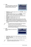 Page 16
3-2Chapter	 3: 	 General 	 Instruction 		

2.  Image 
You	 can 	 adjust 	 brightness, 	 contrast, 	 ASCR, 	
sharpness,	 saturation, 	 position 	 (VGA 	 only), 	
and	 focus 	 (VGA 	 only) 	 from 	 this 	 menu. 	

Brightness•	:	 the 	 adjusting 	 range 	 is 	 from 	 0 	 to 	 100. 	
	is 	 a 	 hotkey 	 to 	
activate	 this 	 function.
Contrast•	:	 the 	 adjusting 	 range 	 is 	 from 	 0 	 to 	 100. 	
	is 	 a 	 hotkey 	 to 	
activate	 this 	 function. 	 (For 	 those 	 models 	 without 	 speakers)
ASCR•	:...