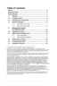 Page 2ii
Table of contents
Notices ........................................................................\
.................................iii
Safety information ........................................................................\
..............iv
Care & Cleaning ........................................................................\
...................v
1.1 Welcome! ........................................................................\
................vi
1.2  Package contents...