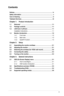 Page 3iii
Contents
Notices ........................................................................\
.................................iv
Safety information  ........................................................................\
...............v
Care & Cleaning ........................................................................\
..................vi
Takeback Services ........................................................................\
.............vii
Chapter 1:     Product introduction
1.1...