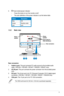 Page 11
1.3.2 Back view
5.  Power button/power indicator
• Press this button to turn the monitor on/off
• The color definition of the power indicator is as the below table.
1. Audio-in port. This port connects PC audio source by the bundled audio 
cable. (VW195U / VW195S / VW195T / VW225S / VW225T only)
2. AC-IN port. This port connects the power connector from the bundled power 
cord.
3. DVI port. This 24-pin port is for PC (Personal Computer) DVI-D digital signal 
connection. (VW195U / VW195T / VW195N /...