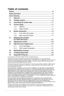 Page 2ii
Table of contents
Notices ........................................................................\
.................................iii
Safety information  ........................................................................\
..............iv
Care & Cleaning ........................................................................\
...................v
1.1  Welcome! ........................................................................\
................vi
1.2  Package contents...