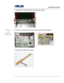 Page 24
                   Disassembly procedure 
                                                                                         
                                              
11. Separate the LCD module from the Top Case module 
 
    
  
  
   
  
  
  
   
  
  
   
  
  
 
 
12. Remove 2 screws (M2.5*4L (K))  and take away the LANCH board. TOP  
 CASE 
REMOVAL 
M2.5*4L 
     
 
13. Remove the LANCH board cable. 
 
 
 
 
 
 
2 - 13   