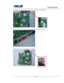 Page 35
                   Assembly procedure  
                                                                                         
2. Connect the modem cable and paste 5 pieces of tape to fix the cable. 
      
 
3. Secure 2 screws for CRT on the right side by a spacer screwdriver. 
 
 
4. Secure 1 screw on the IO bracket to secure it. 
      
 
 
 
 
 
                                                  3 - 7  