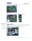 Page 36
                   Assembly procedure  
                                                                                         
5. Combine the Motherboard and the bottom case. 
 
 
6. Secure 1 screw here and then connect the Bluetooth cables in the motherboard. 
      
 
 
TOP CASE 
MODULE 
 
Top Case Module 
The illustrations below show how to assemble and install the top case module of the 
notebook. 
1. Install the speaker module on the Top case Module and then secure 4 screws TOP  
CASE 
ASSEMBLY...