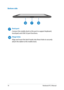 Page 18
18Notebook PC E-Manual

Dock port
Connect the mobile dock to this port to support keyboard, touchpad, and USB 3.0 port functions. 
Hinge holes
Align and insert the latch hooks into these holes to securely attach the tablet to the mobile dock.
Bottom side 