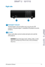 Page 15
LED projector E-Manual15

DRAFT 2   12/17/12
DRAFT 2   12/17/12DRAFT 2   12/17/12
DRAFT 2   12/17/12

Kensington® lock port
The Kensington® lock port allows you to secure your LED 
projector using Kensington® compatible LED projector security 
products.
Air vents
The air vents allow cool air to enter and warm air to exit the 
LED projector.
WARNING! Ensure that paper, books, clothing, cables, or other 
objects do not block any of the air vents or else overheating 
may occur.
Right side
120o
AV-IN 