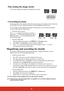 Page 3326
Fine-tuning the image clarity
Correcting keystone
Keystoning refers to the situation where the projected image is noticeably wider at either the 
top or bottom. It occurs when the projector is not perpendicular to the screen.
To correct this, besides adjusting the height of the projector, you will need to manually 
correct it following one of these steps.
• Using the remote control
Press  /  to display the Keystone correction 
page. Press   to correct keystoning at the top of 
the image. Press   to...