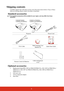 Page 125
Shipping contents
Carefully unpack and verify that you have all of the items shown below. If any of these 
items are missing, please contact your place of purchase.
Standard accessories
The supplied accessories will be suitable for your region, and may differ from those 
illustrated.
Optional accessories
1. Replacement lamp (RLC-092 for PJD6350/PJD6351Ls. RLC-093 for PJD6550Lw/
PJD6551Lws. RLC-097 for PJD6352/PJD6352Ls. RLC-098 for PJD6552Lw/
PJD6552Lws.)
2. Soft carry case
3. VGA-Component adapter
4....