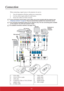 Page 2217
Connection
When connecting a signal source to the projector, be sure to:
1. Turn all equipment off before making any connections.
2. Use the correct signal cables for each source.
3. Ensure the cables are firmly inserted. 
In the connections shown below, some cables may not be included with the projector (see 
Shipping contents on page 5). They are commercially available from electronics stores.
The connection illustrations below are for reference only. The rear connecting jacks available 
on the...