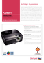 Page 1See the differenceTM
>Short-throw lens for large, stunning images in small spaces The  short  throw  lens  enables  large  images  to  be  projected  from  short distances in small rooms with short throw distances.  A screen size of 50" is possible from just 3 feet
>Bright in virtually any settingPacks  2,500  ANSI  lumens  in  just  5.5  pounds,  and  with  a  high  2400:1 contrast  ratio  (with  DCR),  your  presentations  are  guaranteed  to  be vibrant even in the brightest office environment....