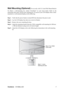 Page 10ViewSonicVA1938w-LED 7
Wall Mounting (Optional) For use only with UL Listed Wall Mount Bracket
To obtain a wall-mounting kit, contact ViewSonic
® or your local dealer. Refer to the
instructions that come with the base mounting kit. To convert your LCD display from a desk-
mounted to a wall-mounted display, do the following:
Step 1.Verify that the power button is turned Off, then disconnect the power cord.
Step 2.Lay the LCD display face down on a towel or blanket.
Step 3.Remove the screw attaching the...