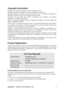 Page 6ViewSonicVA2038w-LED/VA2038wm-LED 4
Copyright Information
Copyright © ViewSonic® Corporation, 2010. All rights reserved.
Macintosh and Power Macintosh are registered trademarks of Apple Inc.
Microsoft, Windows, Windows NT, and the Windows logo are registered trademarks of
Microsoft Corporation in the United States and other countries.
ViewSonic, the three birds logo, OnView, ViewMatch, and ViewMeter are registered
trademarks of ViewSonic Corporation.
VESA is a registered trademark of the Video...