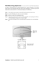 Page 10ViewSonicVA2231wa-LED/VA2231wma-LED 7
Wall Mounting (Optional) For use only with UL Listed Wall Mount Bracket
To obtain a wall-mounting kit or height adjustment base, contact ViewSonic
® or your local
dealer. Refer to the instructions that come with the base mounting kit. To convert your LCD
display from a desk-mounted to a wall-mounted display, do the following:
Step 1.Verify that the power button is turned Off, then disconnect the power cord.
Step 2.Lay the LCD display face down on a towel or blanket....