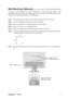 Page 10ViewSonicVA916g 7
Wall Mounting (Optional) For use only with UL Listed Wall Mount Bracket
To obtain a wall-mounting kit, contact ViewSonic
® or your local dealer. Refer to the
instructions that come with the base mounting kit. To convert your LCD display from a desk-
mounted to a wall-mounted display, do the following:
Step 1.Verify that the power button is turned Off, then disconnect the power cord.
Step 2.Lay the LCD display face down on a towel or blanket.
Step 3.Remove the plastic cover from the back...