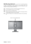 Page 10ViewSonicVG2427wm 7
Wall Mounting (Optional) For use only with UL Listed Wall Mount Bracket
To obtain a wall-mounting kit, contact ViewSonic
® or your local dealer. Refer to the
instructions that come with the base mounting kit. To convert your LCD display from a desk-
mounted to a wall-mounted display, do the following:
Step 1.Verify that the power button is turned Off, then disconnect the power cord.
Step 2.Lay the LCD display face down on a towel or blanket.
Step 3.Remove the four screws attaching the...