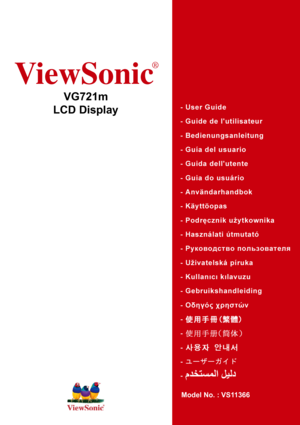 Page 1ViewSonic
®
VG721m
LCD Display
Model No. : VS11366
 