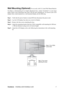 Page 10ViewSonicVX2250w-LED/VX2250wm-LED 7
Wall Mounting (Optional) For use only with UL Listed Wall Mount Bracket
To obtain a wall-mounting kit or height adjustment base, contact ViewSonic
® or your local
dealer. Refer to the instructions that come with the base mounting kit. To convert your LCD
display from a desk-mounted to a wall-mounted display, do the following:
Step 1.Verify that the power button is turned Off, then disconnect the power cord.
Step 2.Lay the LCD display face down on a towel or blanket....