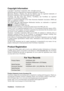 Page 6ViewSonicVX2253mh-LED 4
Copyright Information
Copyright © ViewSonic® Corporation, 2011. All rights reserved.
Macintosh and Power Macintosh are registered trademarks of Apple Inc.
Microsoft, Windows, Windows NT, and the Windows logo are registered trademarks of
Microsoft Corporation in the United States and other countries.
ViewSonic, the three birds logo, OnView, ViewMatch, and ViewMeter are registered
trademarks of ViewSonic Corporation.
VESA is a registered trademark of the Video Electronics Standards...