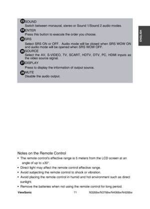 Page 13
8KGY5QPKE 0Y0Y0Y0Y
0QVGUQPVJG4GOQVG%QPVTQN
V6JGTGOQVGEQPVTQNOUGHHGEVKXGTCPIGKUOGVGTUHTQOVJG.% &UETGGPCVCP
CPINGQHWRVQvu
V&KTGEVNKIJVOC[CHHGEVVJGTGOQVGEQPVTQNGHHGEVKXGTCPIG
V#XQKFUWDLGEVKPIVJGTGOQVGEQPVTQNVQUJQEMQTXKDTCVKQP
V#XQKFRNCEKPIVJGTGOQVGEQPVTQNKPJWOKFCPFJQVGPXKTQPOGP VUWEJCUFKTGEV
UWPNKIJV...