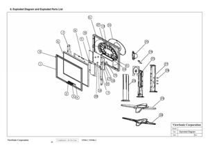 Page 60
   
 
 
 
ModelTitleDate Rev:ViewSonic Corporation
Exploded Diagram
8. Exploded Diagram and Exploded Parts List 
ViewSonic Corporation
  Confidential - Do Not Copy  VP930-3_VP930b-3 
 57
  