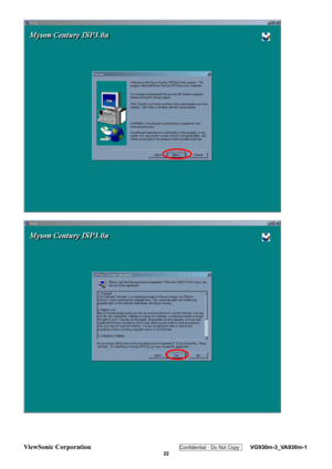 Page 25
ViewSonic Corporation Confidential - Do Not Copy    VG930m-3_VA930m-1 
 22 
 
  