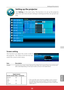 Page 126ENGLISH

Setting up the projector
Click Setting on the main menu. This function is to set up the projector. 
Select the sub menu [Screen setting] or [Setting] and then set up each set-
ting.
Setting up the projector
Item Description
Screen..................... Switches the screen mode. (Normal, True, Wide, Full, Custom) There may not be avail-
able mode depending on the input mode as shown in the table below.
Input sourceScreen modeVideo Computer
Normal
True *
Wide
Full *
Custom
The mark...