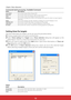 Page 160
Chapter 3 Basic Operation
Commands batch processing : Available CommandItems Description
Power ON/OFF.........................Sets up the Power ON or Power OFF.
Input,Source
..............................Sets up the Input and Source. Selects Input and Source.
Screen.......................................Sets up the screen size. Resizes the picture screen.
Background
...............................Sets up the background. Selects the background screen for when no input signal is 
detected.
Display...