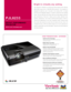 Page 1The ViewSonic® PJL6233 is an advanced 3LCD projector which delivers 
2600 ANSI lumens with a 1024x768 XGA resolution. This projector is 
designed for table-top use or mounted on the ceiling. With 1.2 optical 
zoom lens and integrated speaker, it is ideal for classrooms and meeting 
rooms.  The  top  load  lamp  and  bottom  filter  with  slide  design  provide  for 
easy maintenance. There are 7 default picture modes: standard, real, 
dynamic, blackboard, color board (red/blue/yellow/green) modes to...