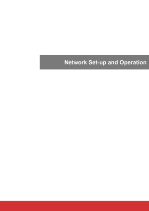 Page 87Network Set-up and Operation 