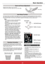 Page 2923ViewSonic PJL6243
23
Basic Operation
Rotate the Zoom Ring to zoom in and out.  Rotate the Focus Ring to adjust the focus of the image.  
Zoom	and	Focus	Adjustment
If a projected picture still has keystone distortion after pressing the AUTO SETUP button on the top control or the AUTO SET button on the remote control, correct the image manually as follows:
Press the KEYSTONE button on the remote control. The Keystone dialog box appears. Use the Point ▲▼ buttons to correct keystone distortion. The...