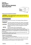 Page 6
PJL7211ViewSonic
Projector
PJL7211
User’s Manual (detailed)  
Operating Guide
Thank you for purchasing this projector.
►Before using this product, please read all manuals for this 
product. Be sure to read “Safety Guide” first. After reading them, store them in a 
safe place for future reference.
WARNING
• The information in this manual is subject to change without notice.
• The manufacturer assumes no responsibility for any errors that may appear in 
this manual.
• The reproduction, transfer or...