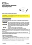 Page 6
PJL9371ViewSonic

Projector
PJL9371
User's Manual (detailed)  
Operating Guide
Thank you for purchasing this projector.
►Before using this product, please read all manuals for this 
product. Be sure to read “Safety Guide” first. After reading them, store them in a 
safe place for future reference.
WARNING
• The information in this manual is subject to change without notice.
• The manufacturer assumes no responsibility for any errors that may appear in 
this manual.
• The reproduction, transfer...