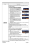 Page 53
PJL9371ViewSonic48

SECURITY menu

ItemDescription
MyScreen PASSWORD
The MyScreen PASSWORD function can be used to prohibit access to the MyScreen function and prevent the currently registered MyScreen image from being overwritten.
1 Turning on the MyScreen PASSWORD1-1  Use the ▲/▼ cursor buttons on the SECURITY menu to select MyScreen PASSWORD and press the ► cursor (or the ENTER) button to display the MyScreen PASSWORD on/off menu.
1-2  Use the ▲/▼ cursor buttons on the MyScreen PASSWORD on/off menu...