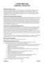 Page 85
PJL9371ViewSonic80

Limited Warranty
VIEWSONIC® PROJECTOR
What the warranty covers: 
ViewSonic warrants its products to be free from defects in material and w\
orkmanship, under 
normal use, during the warranty period. If a product proves to be defect\
ive in material or 
workmanship during the warranty period, ViewSonic will, at its sole option, repair or replace 
the product with a like product. Replacement product or parts may includ\
e remanufactured or 
refurbished parts or components. 
Limited...