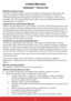 Page 5043
Limited Warranty
VIEWSONIC®PROJECTOR
What the warranty covers: 
9ULDODQGZRUNPDQVKLSXQGHU
normal use, during the warranty period. If a product proves to be defective in material or 
ZRUNPDQVKLSGXULQJWKHZDUUDQW\SHULRG9LHZ6RQLFZLOODWLWVVROHRSWLRQUHSDLURUUHSODFH
the product with a like product. Replacement product or parts may include remanufactured or 
refurbished parts or components. 
Limited Three (3) year General Warranty 
1RUWKDQG6RXWK$PHULFD7KUHH...