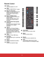 Page 16EN-11
 11
Remote Control
Power
Turn the projector on or off.
VGA1
Display COMPUTER IN 1 signal.
Menu/ Left mouse
Display on-screen display menus.
Perform the left button of the 
mouse when mouse mode is 
activated.
Mouse
/Right mouse
Switch between the normal and 
mouse modes.
Perform the right button of the 
mouse when mouse mode is 
activated.
Keystone/Arrow keys ( /Up, 
/Down)
Manually correct distorted images 
resulting from an angled 
projection.
Left
When the On-Screen Display 
(OSD) menu is...