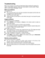 Page 45EN-40
 40
Troubleshooting
Refer to the symptoms and measures listed below before sending the projector for 
repairs. If the problem persists, contact your local reseller or service center. Please 
refer to LED Indicator Messages as well.
Start-up problems
If no lights turn on:
Be sure that the power cord is securely connected to the projector and the other endis plugged into an outlet with power.
Press the power button again.
Unplug the power cord and wait for a short while, then plug it in and press...